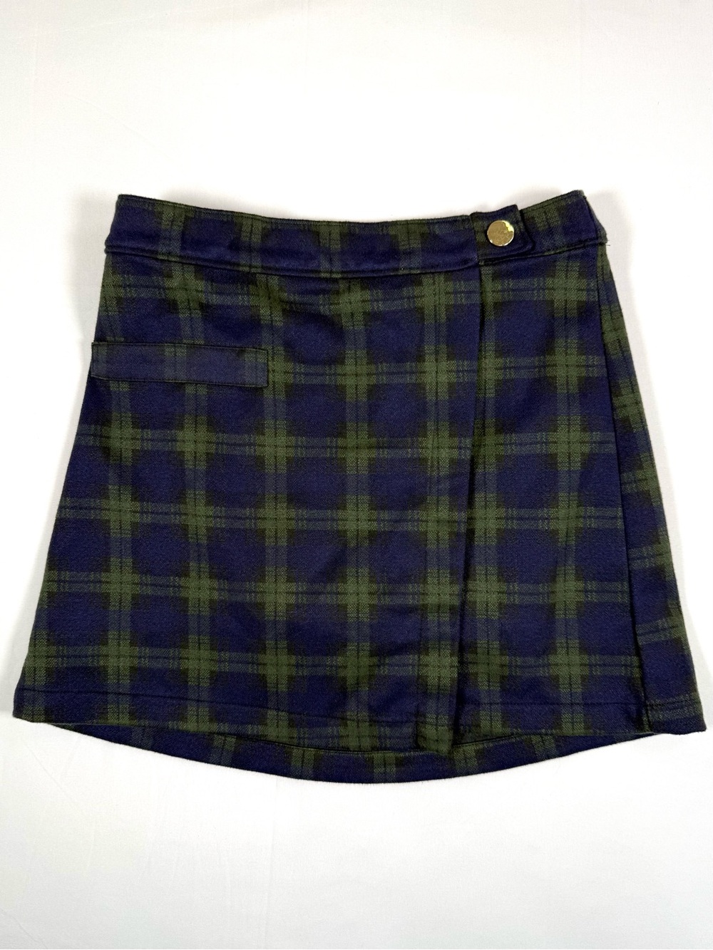 ABERCROMBIE KIDS Girls Plaid Wrap Skort 11/12 Dark Academia Preppy Classic Skirt